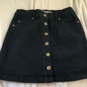 Button front mini skirt